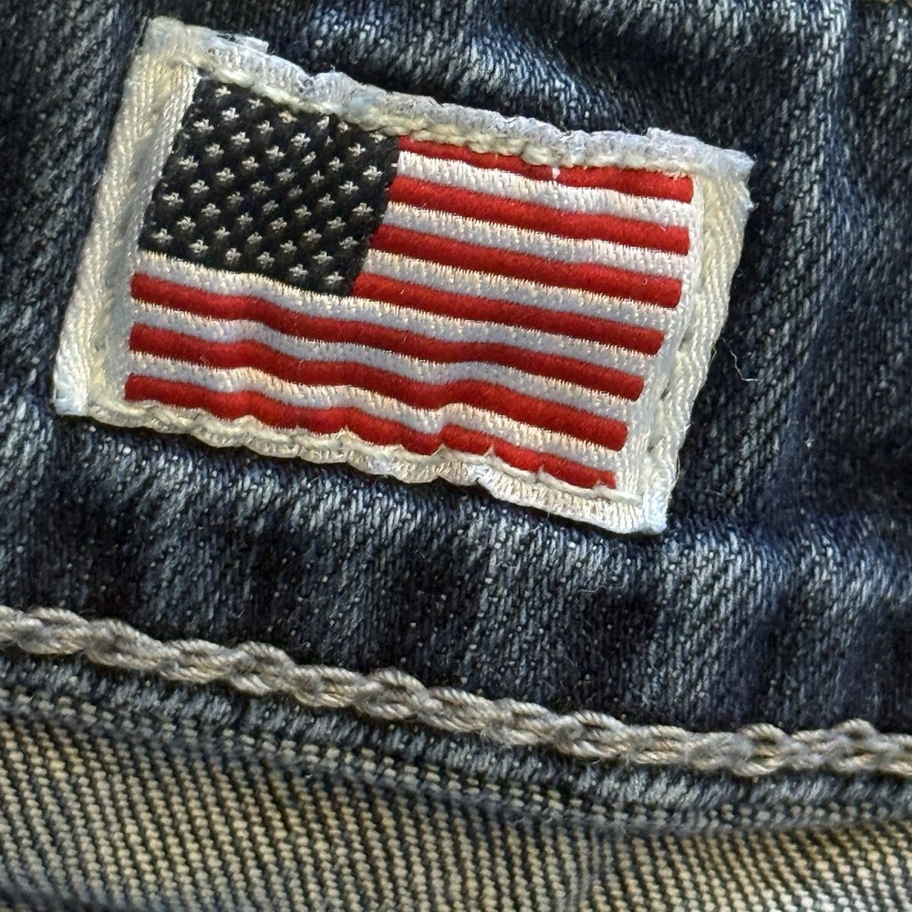 Vintage True Religion Jeans Mens 36x30 Danny Bootcut Med Wash Whisker USA Made - Picture 5 of 12